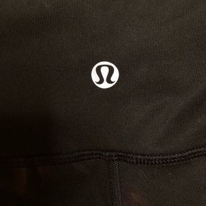 Lululemon black leggings with floral design